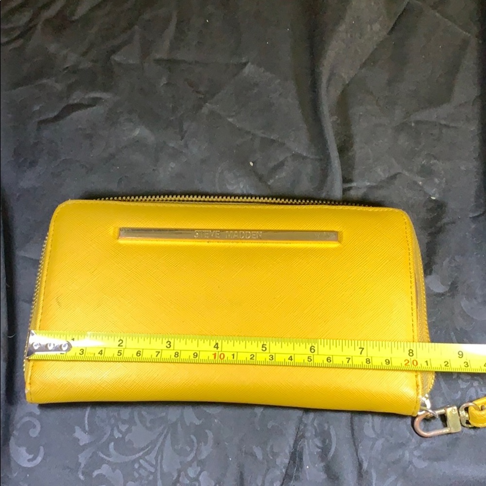 COPY - Steve Madden Mustard yellow wristlet wallet